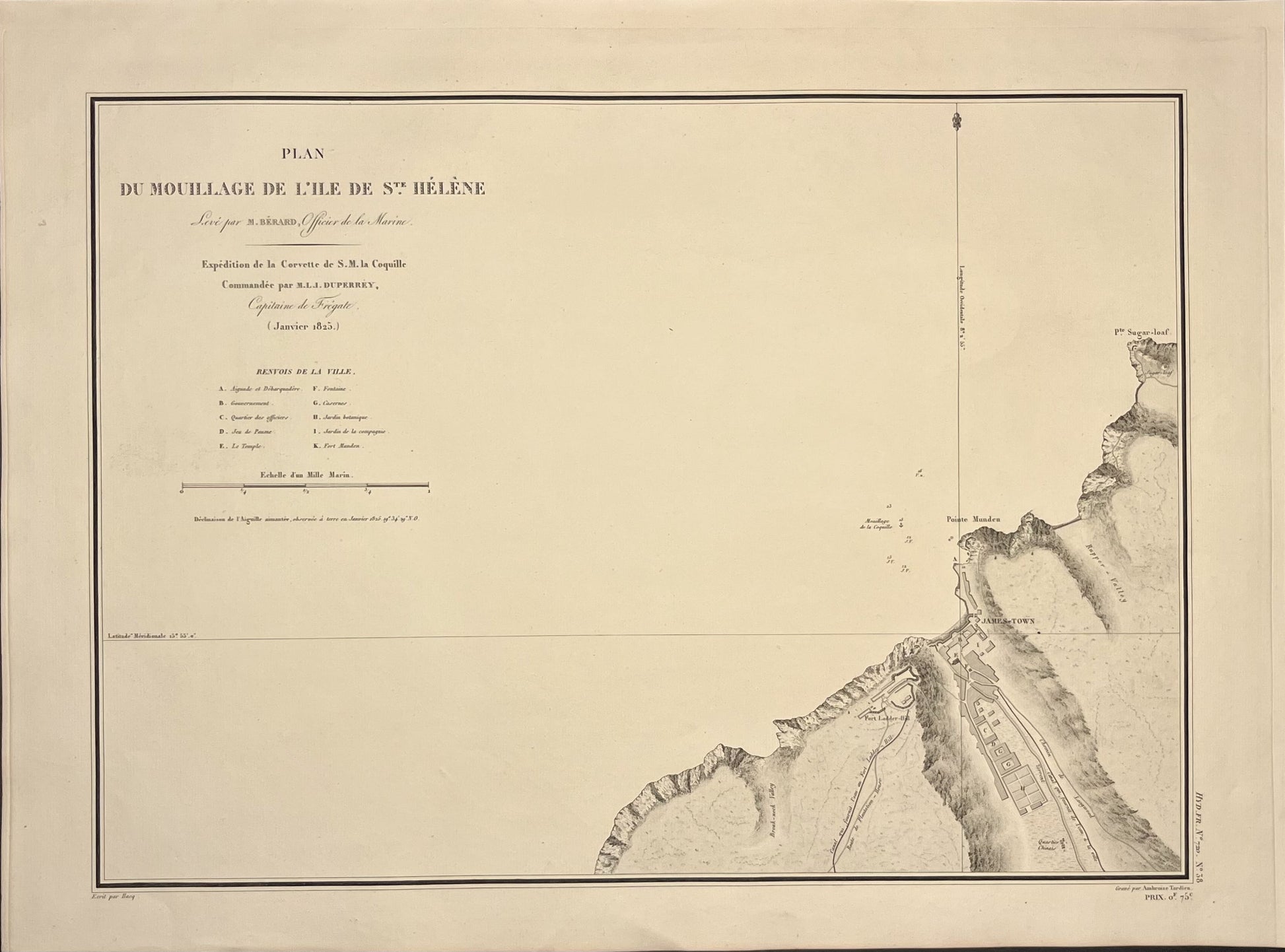Carte ancienne Ile Sainte-Helene