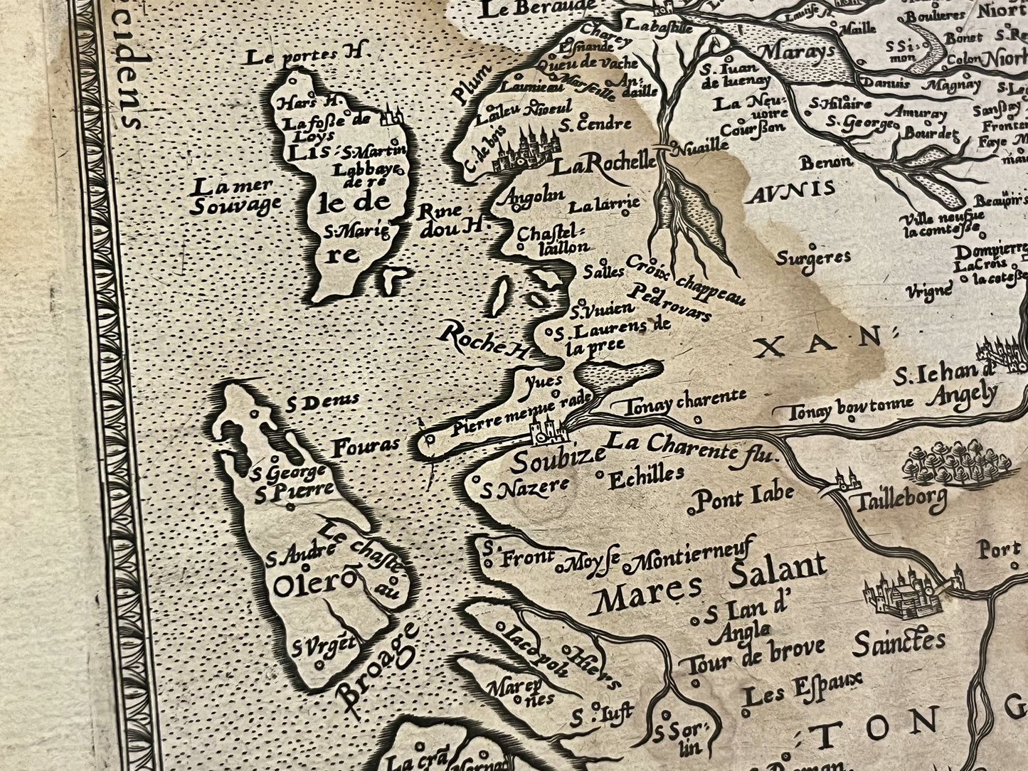 Carte ancienne Ile de Re et Oleron