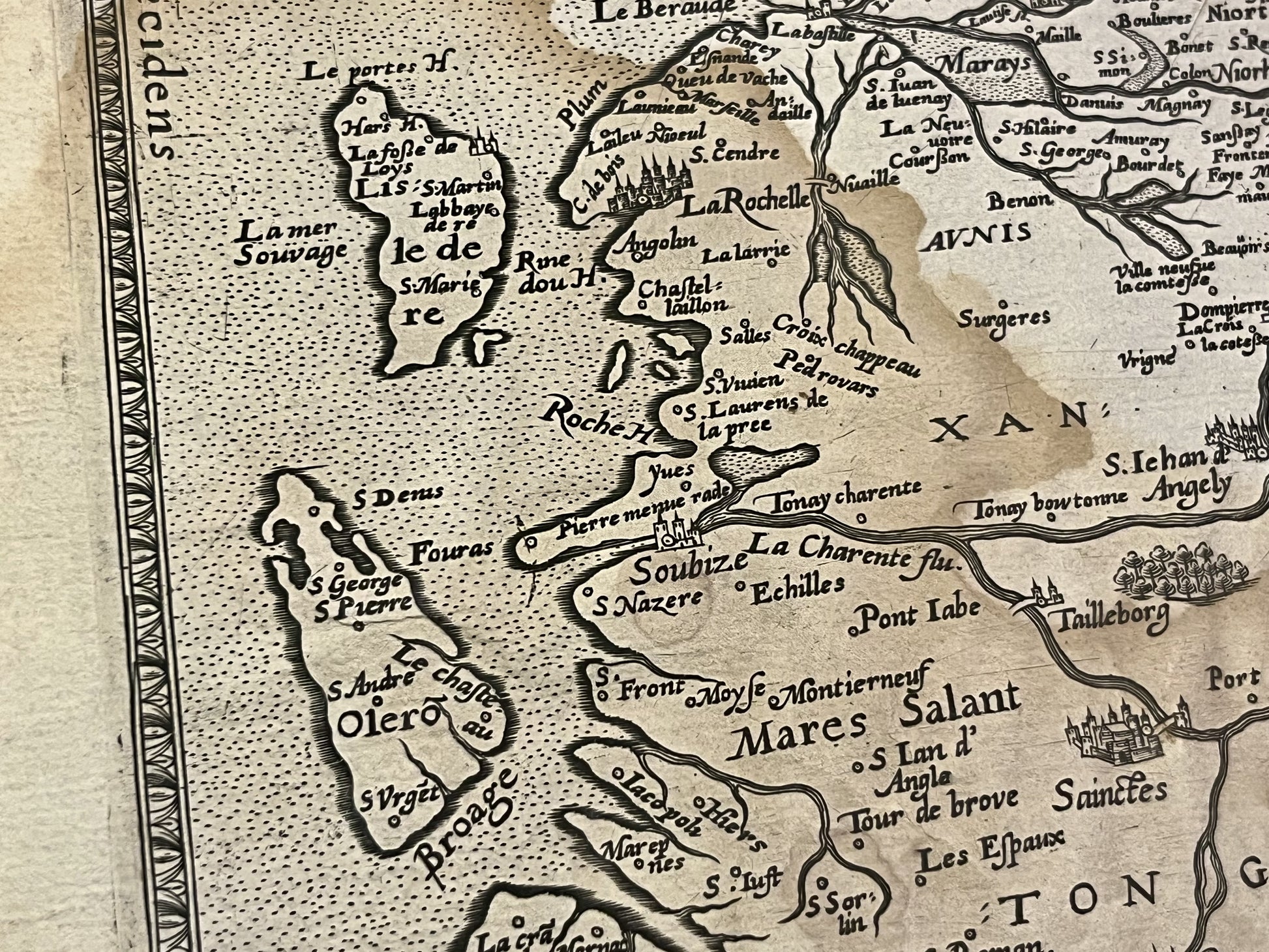 Carte ancienne Ile de Re et Oleron