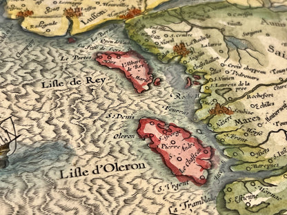 Carte ancienne Iles de Re et Oleron par Mercator