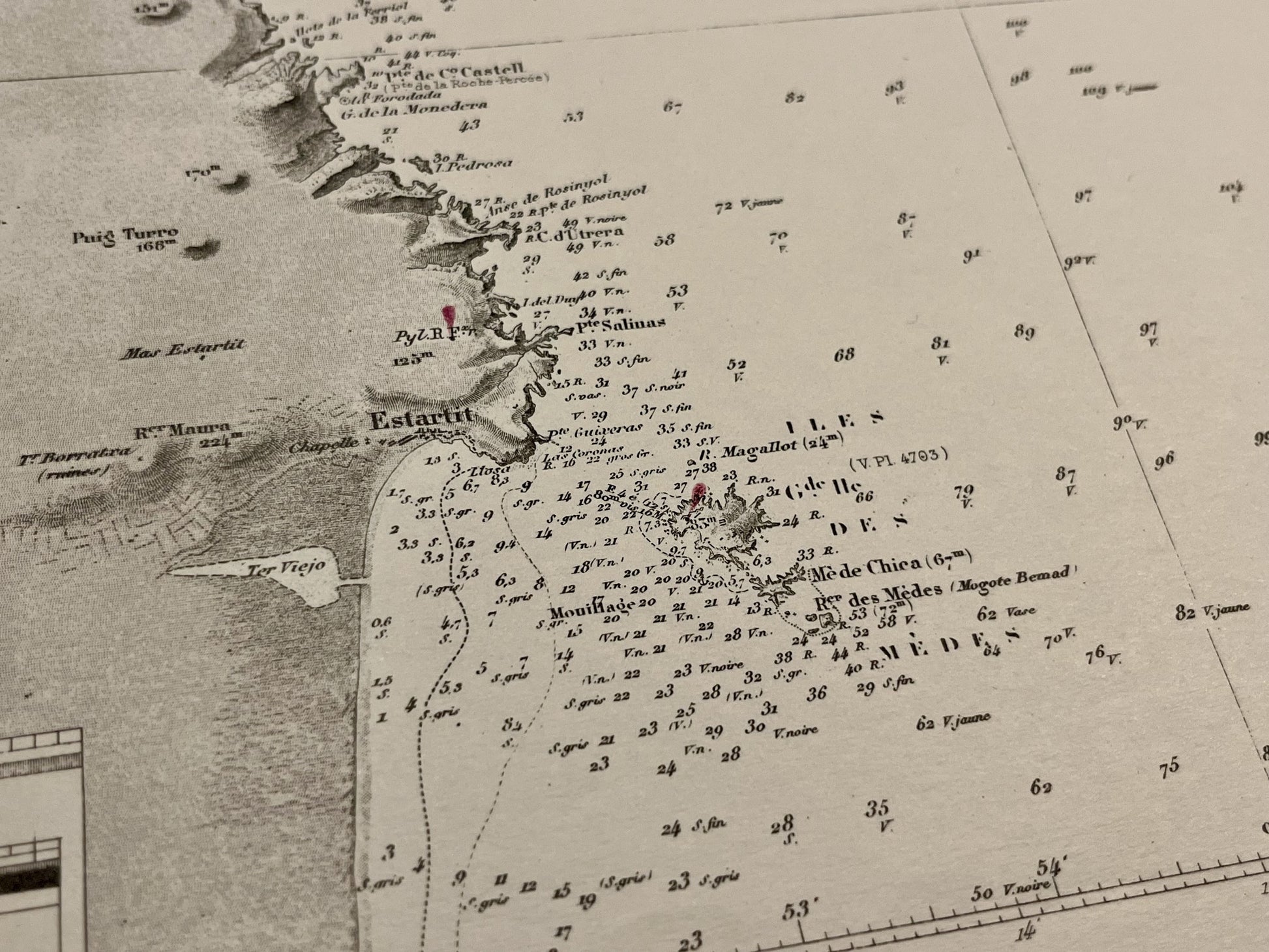 Carte ancienne Iles des Medes