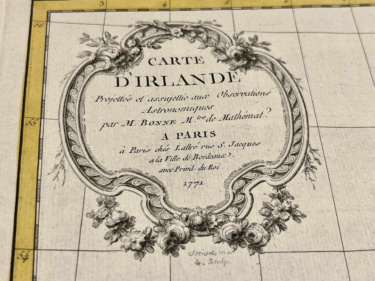 Carte ancienne Irlande par Rigobert Bonne