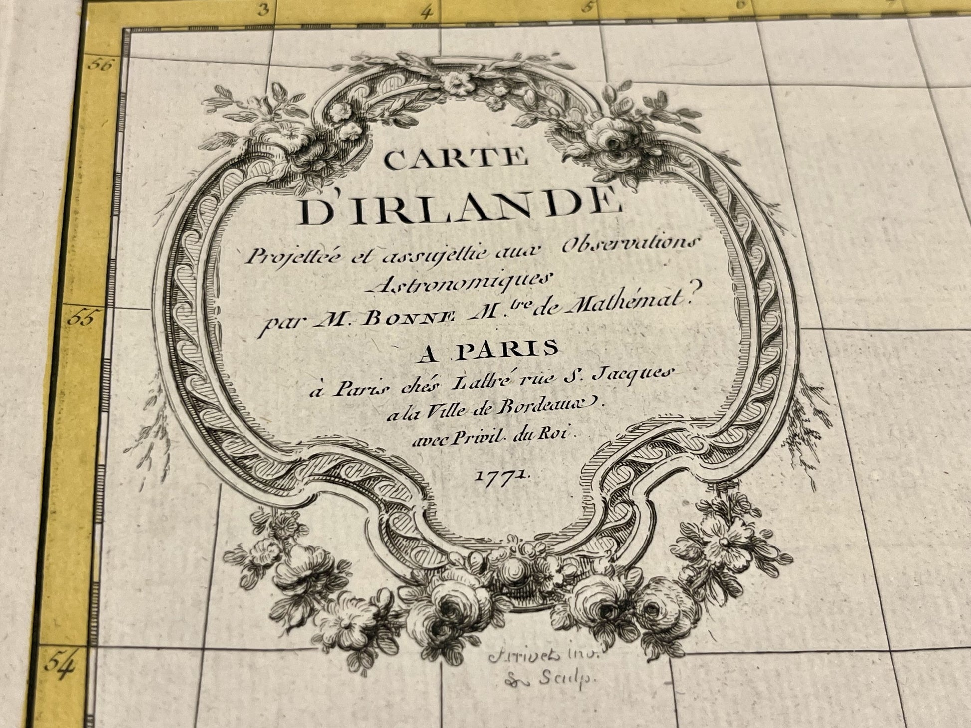 Carte ancienne Irlande par Rigobert Bonne