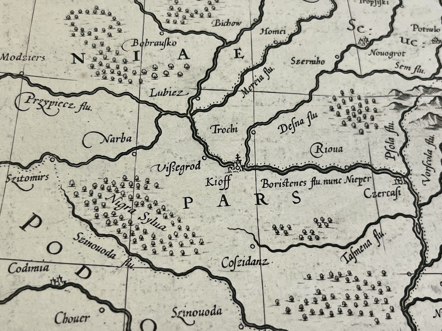 Carte ancienne Kiev Ukraine