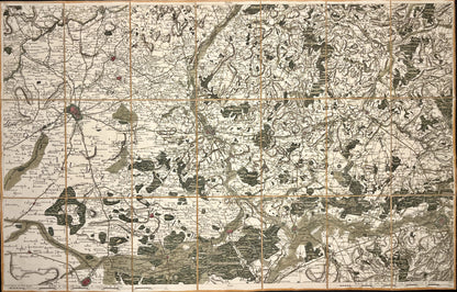 Carte ancienne Lille Mons Tournai par Comte de Ferraris