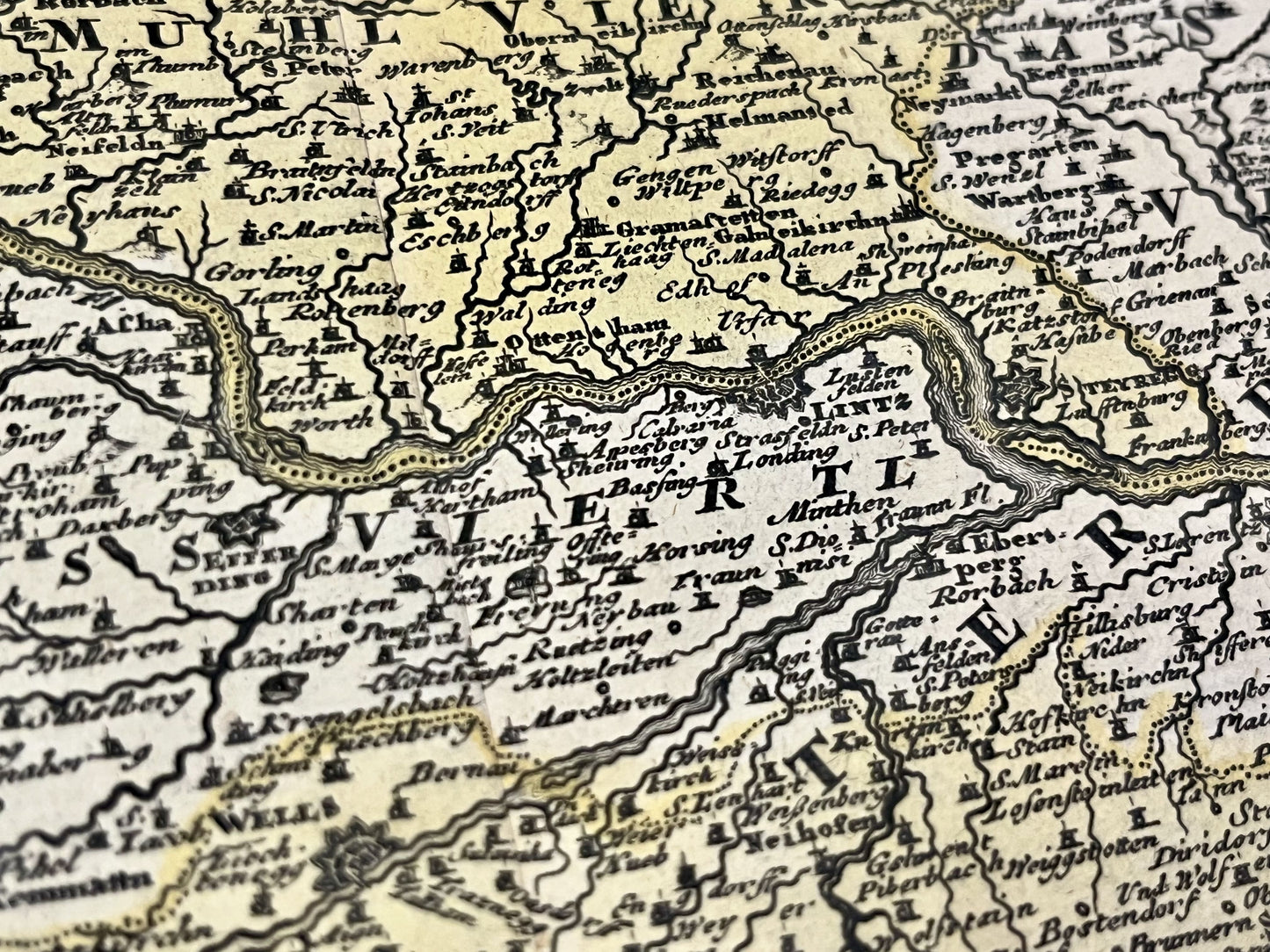 Carte ancienne Linz Autriche