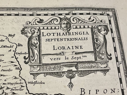 Carte ancienne Lorraine Lotharingie