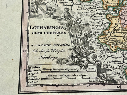 Carte ancienne Lotharingie par Weigel