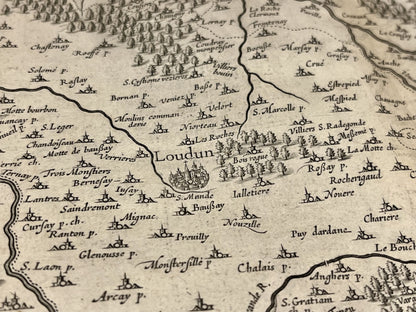 Carte ancienne Loudun