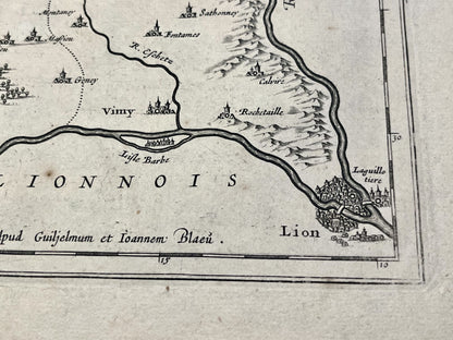 Carte ancienne Lyon DOmbes