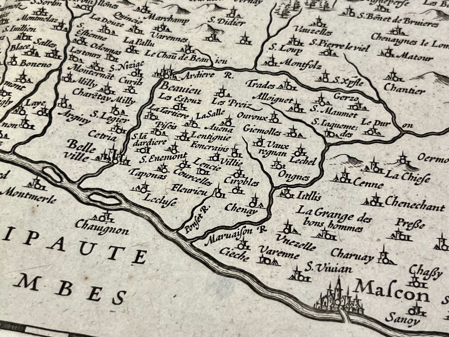 Carte ancienne Maconnais