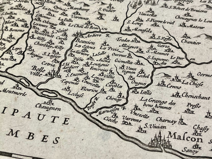 Carte ancienne Maconnais