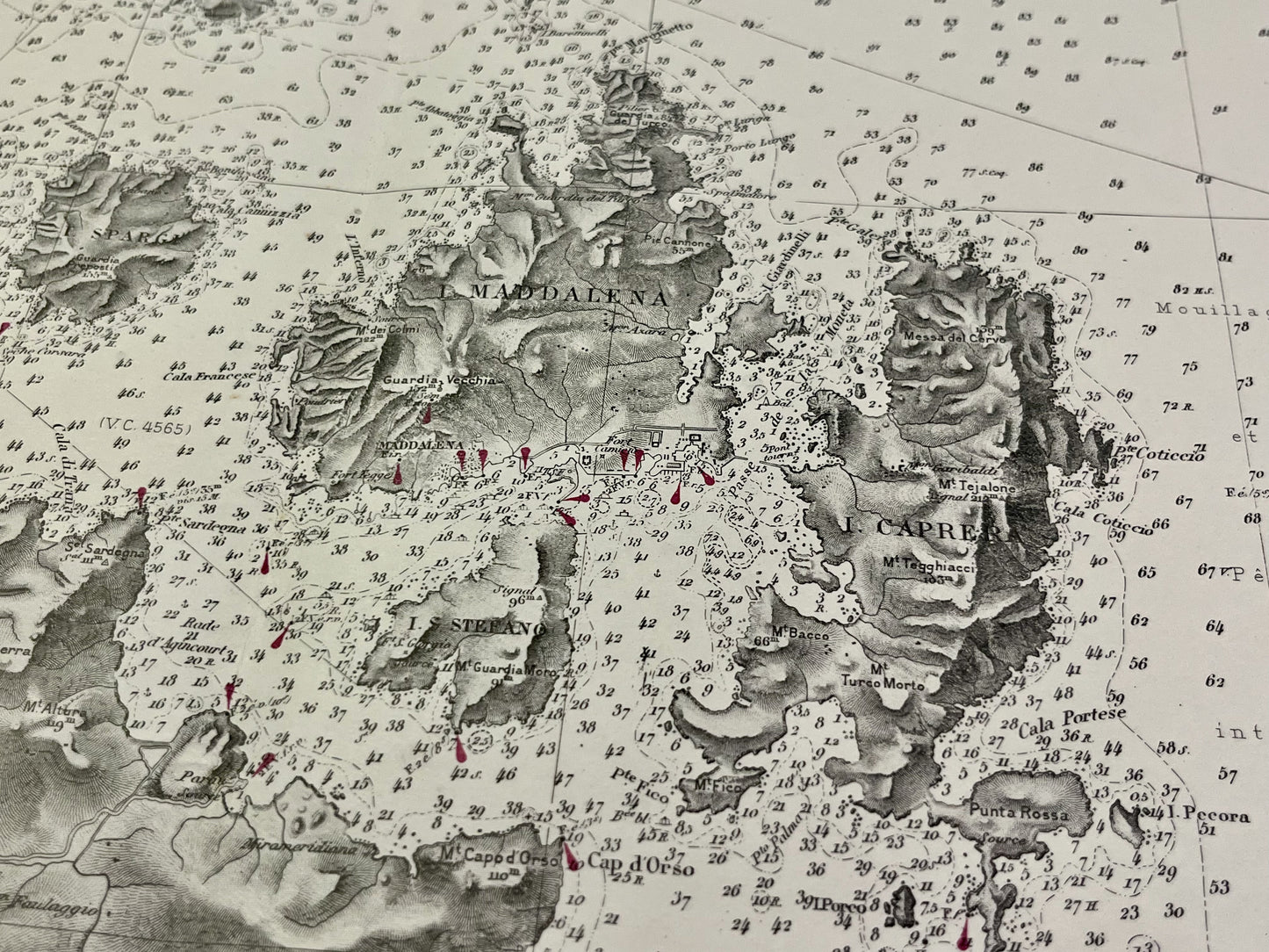 Carte ancienne Maddalena Caprera