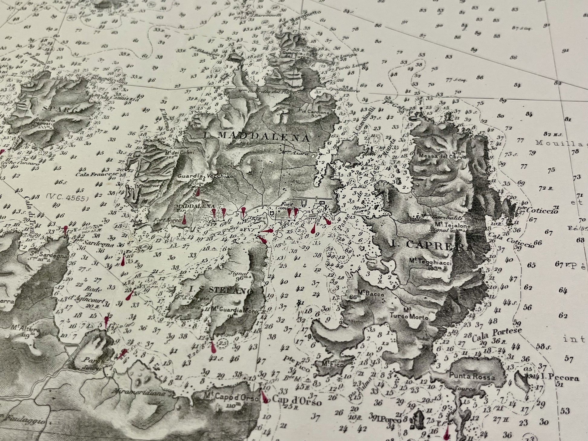 Carte ancienne Maddalena Caprera