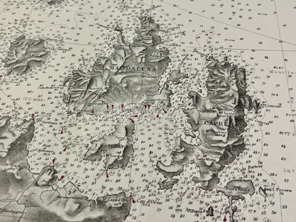 Carte ancienne Maddalena Caprera