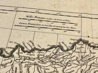Carte ancienne Maghreb durant Empire Romain