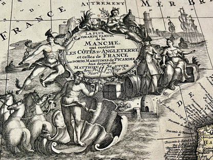 Carte ancienne Manche par Matthaus Seutter