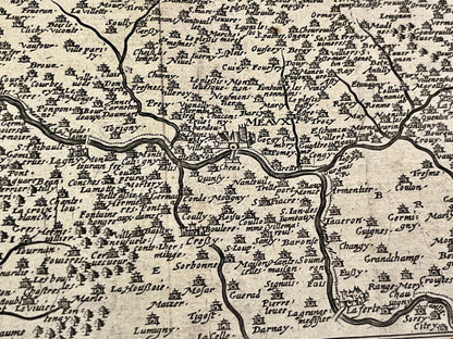 Carte ancienne Meaux et environs