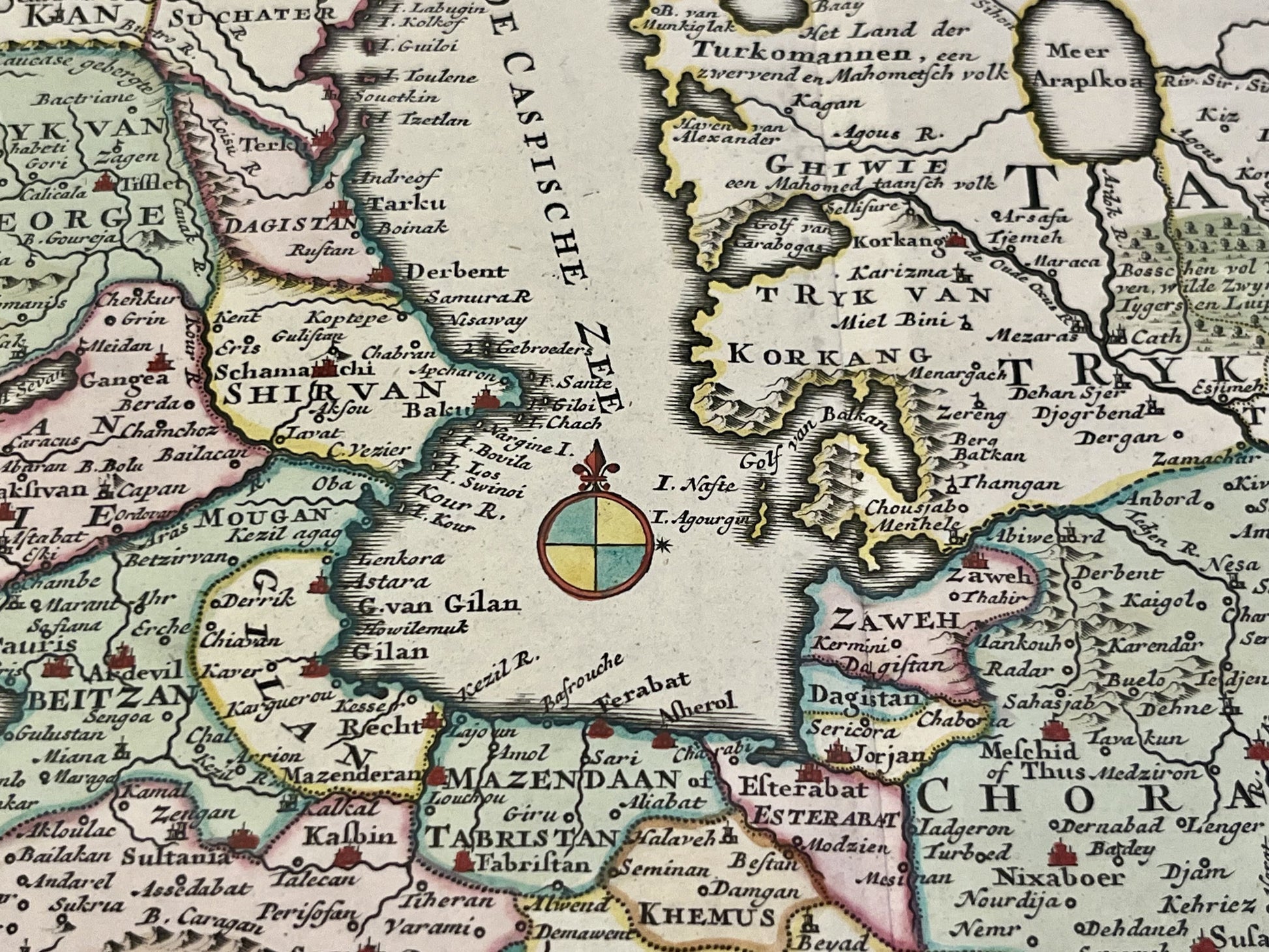 Carte ancienne Mer Caspienne