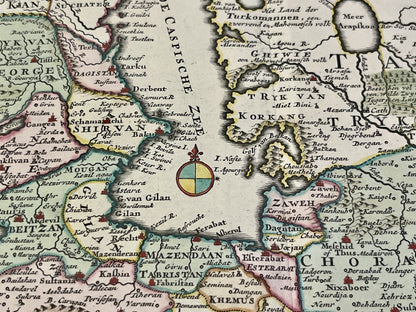 Carte ancienne Mer Caspienne