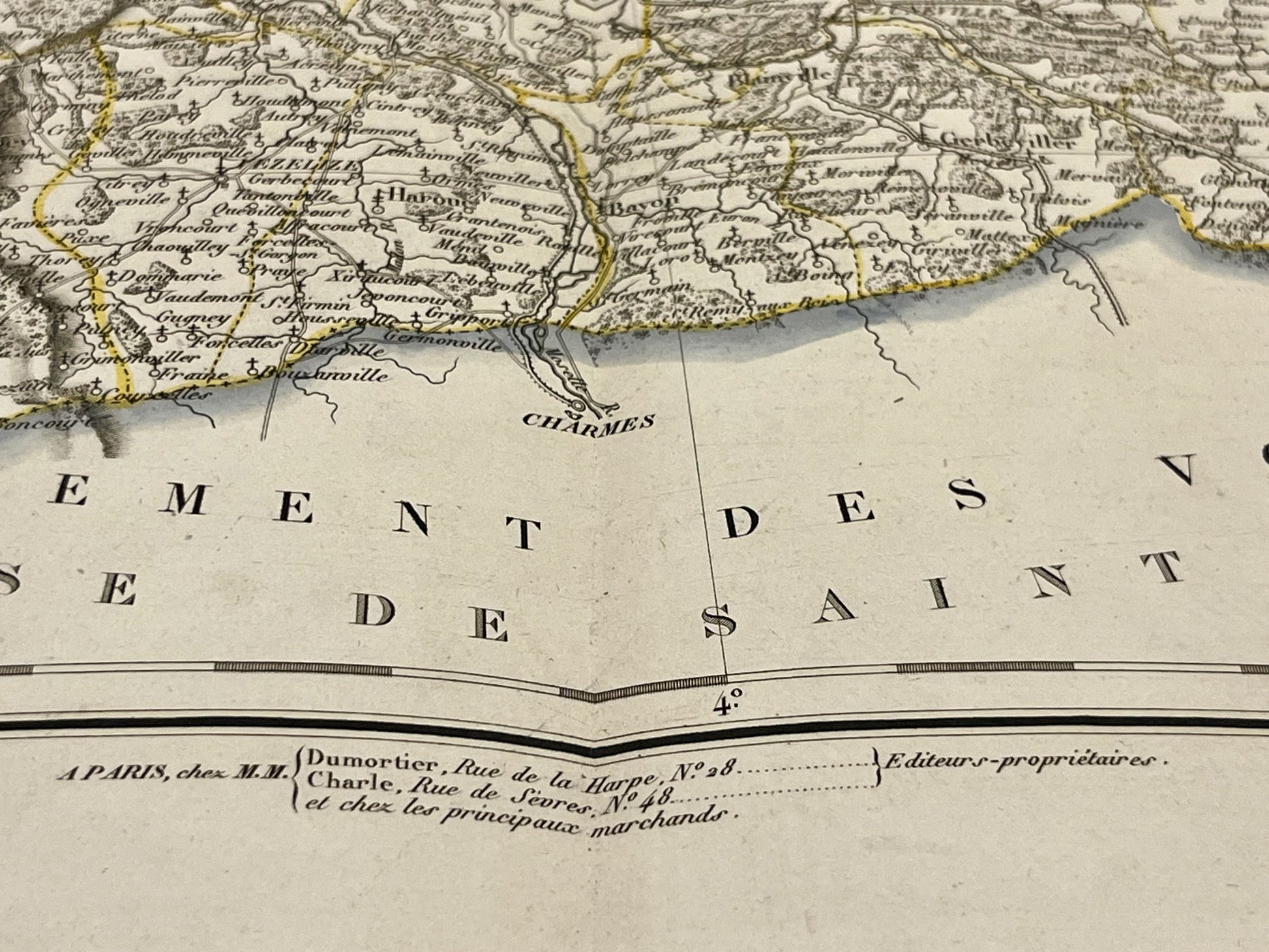 Carte ancienne Meurthe par Charle et Dumortier