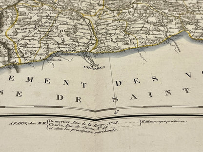 Carte ancienne Meurthe par Charle et Dumortier