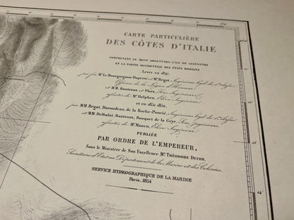 Carte ancienne Mont Argentaro Italie