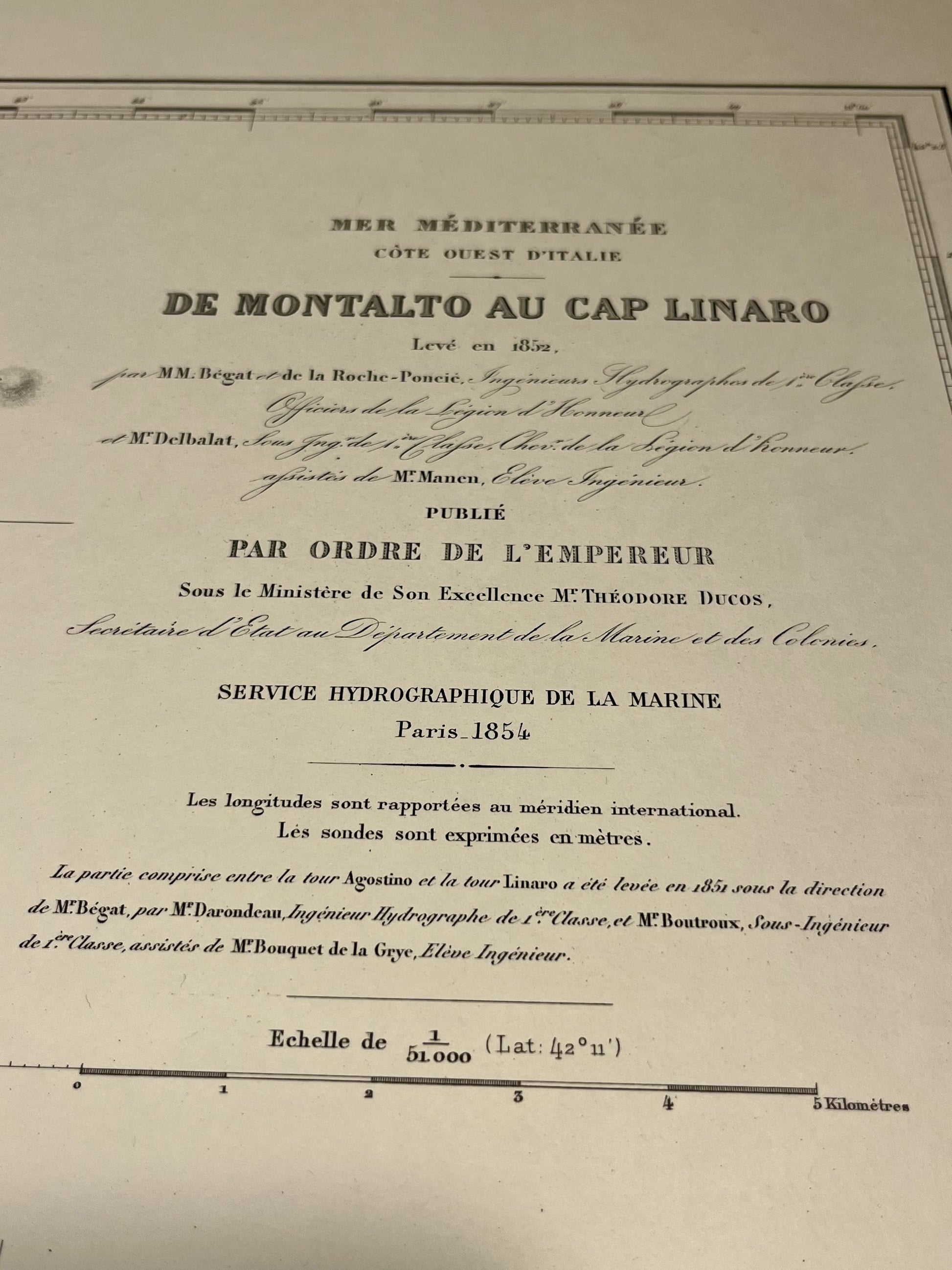 Carte ancienne Montalto au cap Linaro