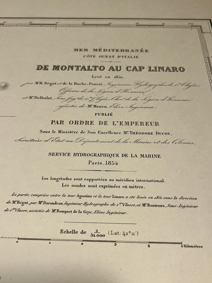 Carte ancienne Montalto au cap Linaro