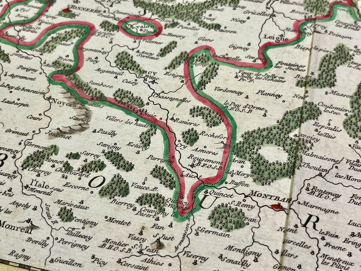 Carte ancienne Montbard Champagne