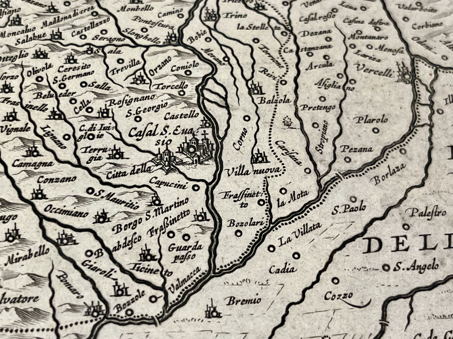 Carte ancienne Montferrat Italie