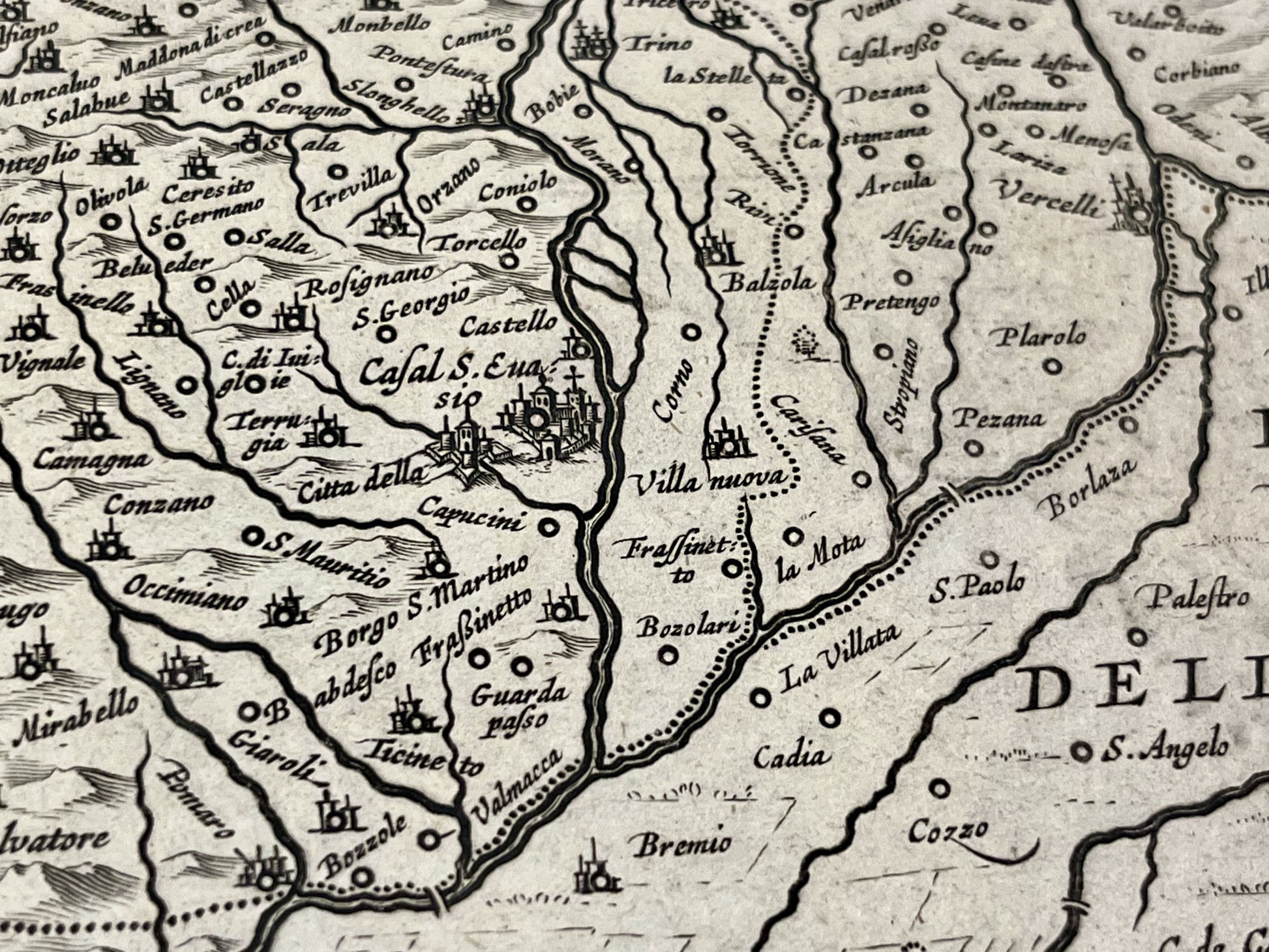 Carte ancienne Montferrat Italie