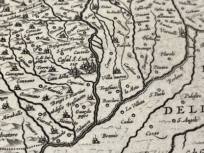 Carte ancienne Montferrat Italie