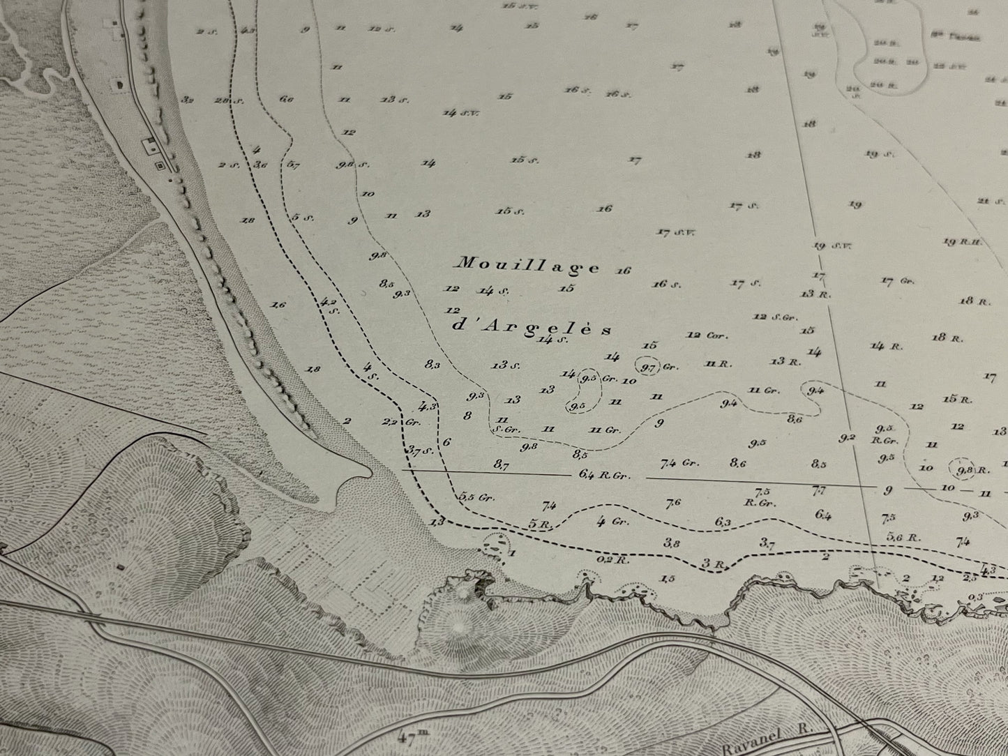 Carte ancienne Mouillage Argeles-sur-mer