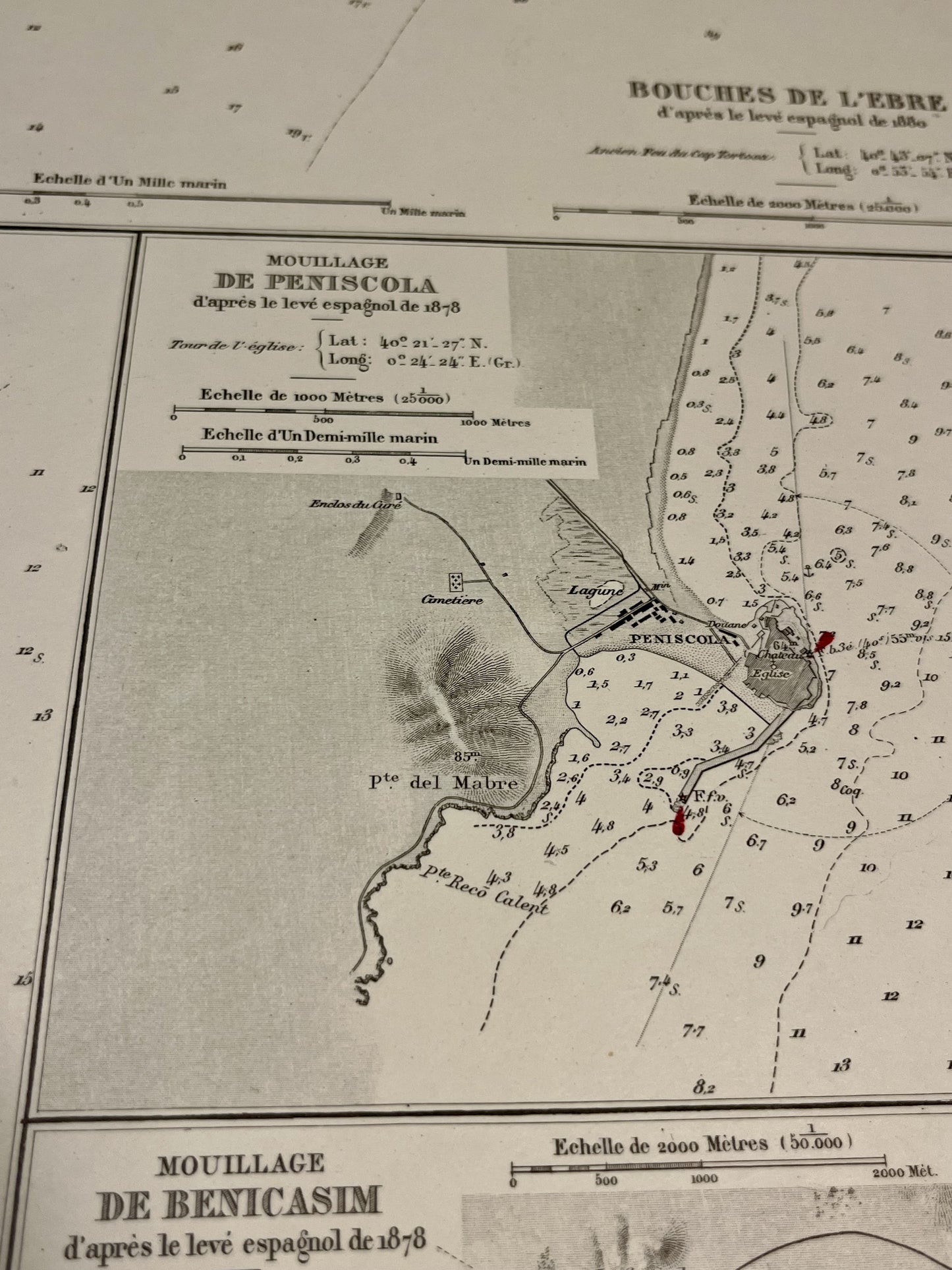 Carte ancienne Mouillage de Peniscola