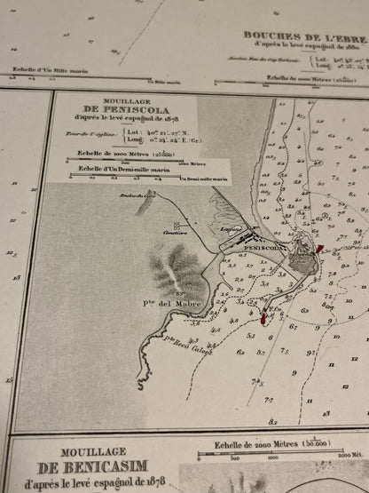 Carte ancienne Mouillage de Peniscola