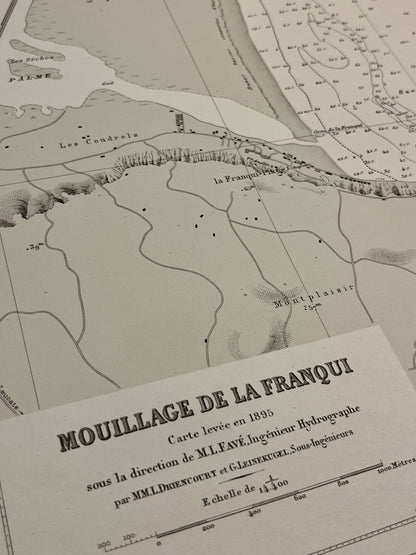 Carte ancienne Mouillage la Franqui