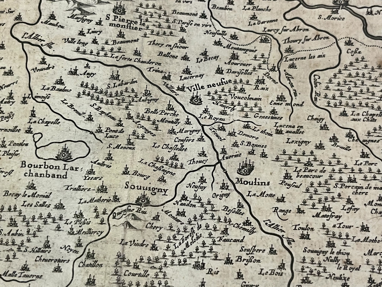 Carte ancienne Moulins Bourbonnais