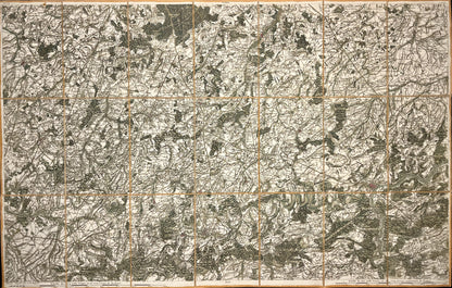 Carte ancienne Namur Nivelles Charleroi par Comte de Ferraris