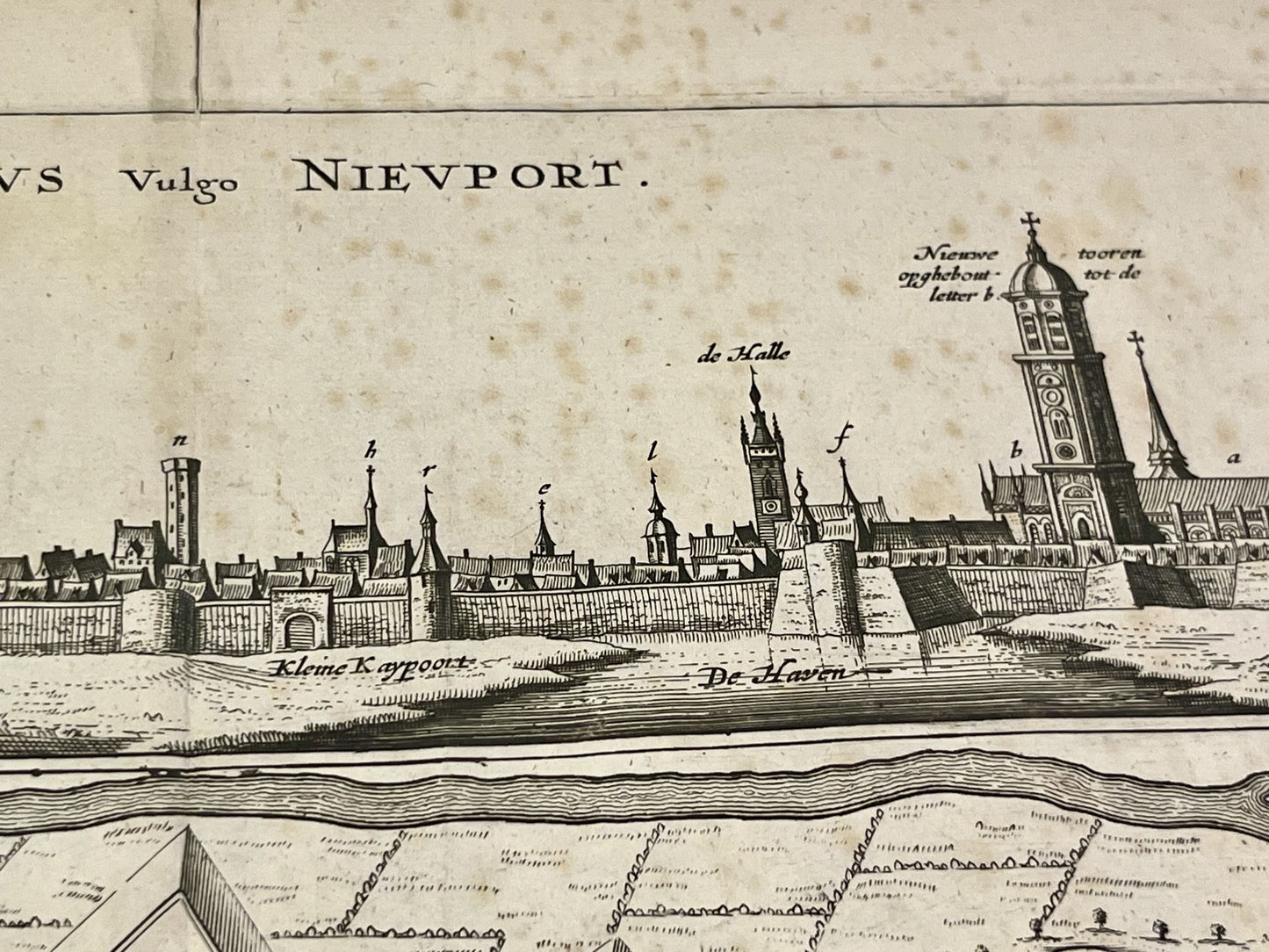 Carte ancienne Nieuport Belgique