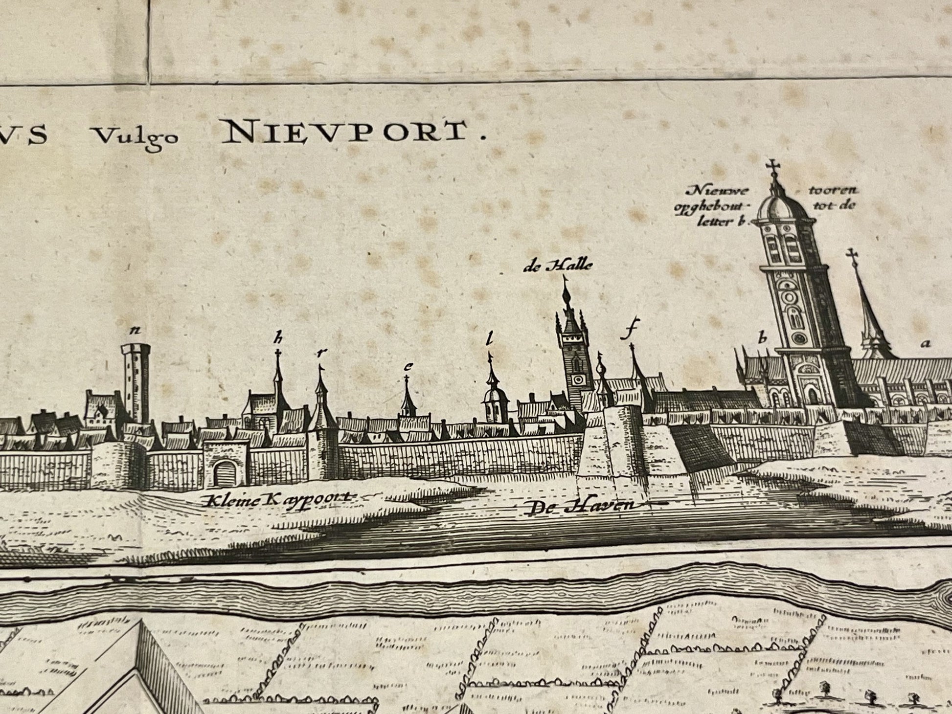 Carte ancienne Nieuport Belgique