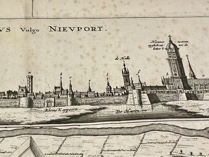 Carte ancienne Nieuport Belgique