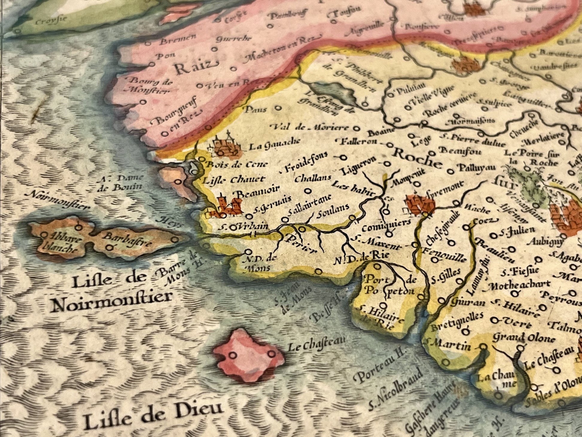 Carte ancienne Noirmoutier et ile d Yeu par Gerard Mercator
