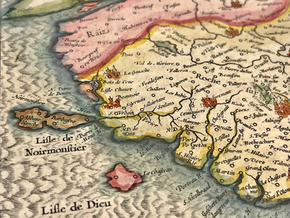 Carte ancienne Noirmoutier et ile d Yeu par Gerard Mercator