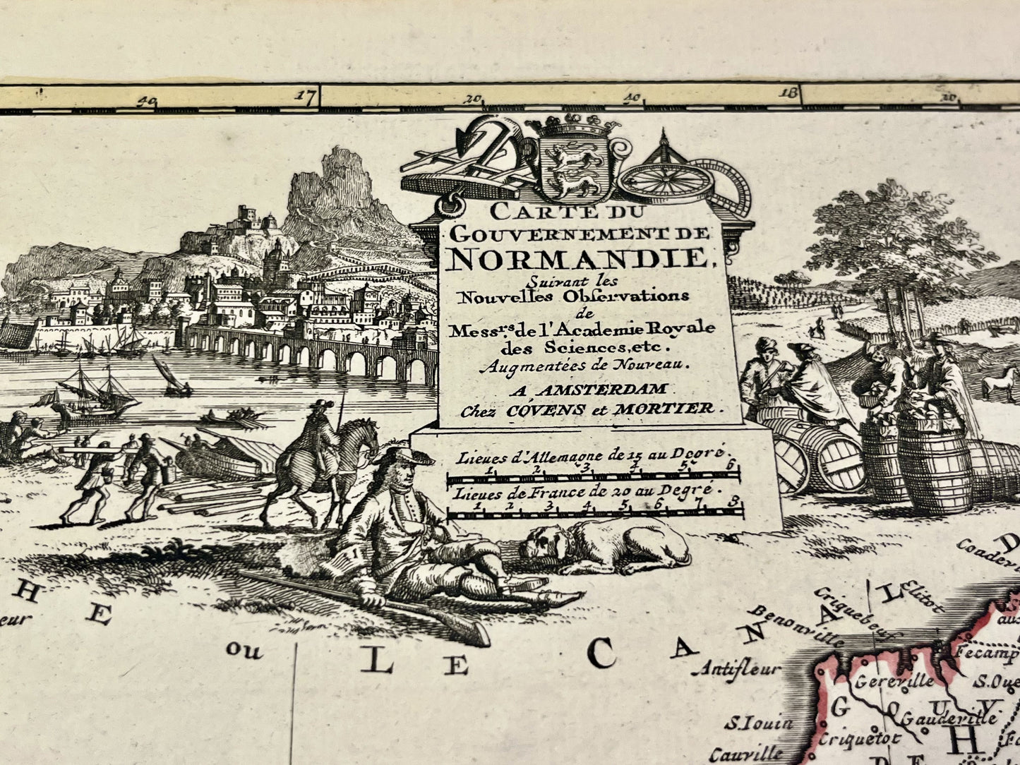 Carte ancienne Normandie par van der Aa