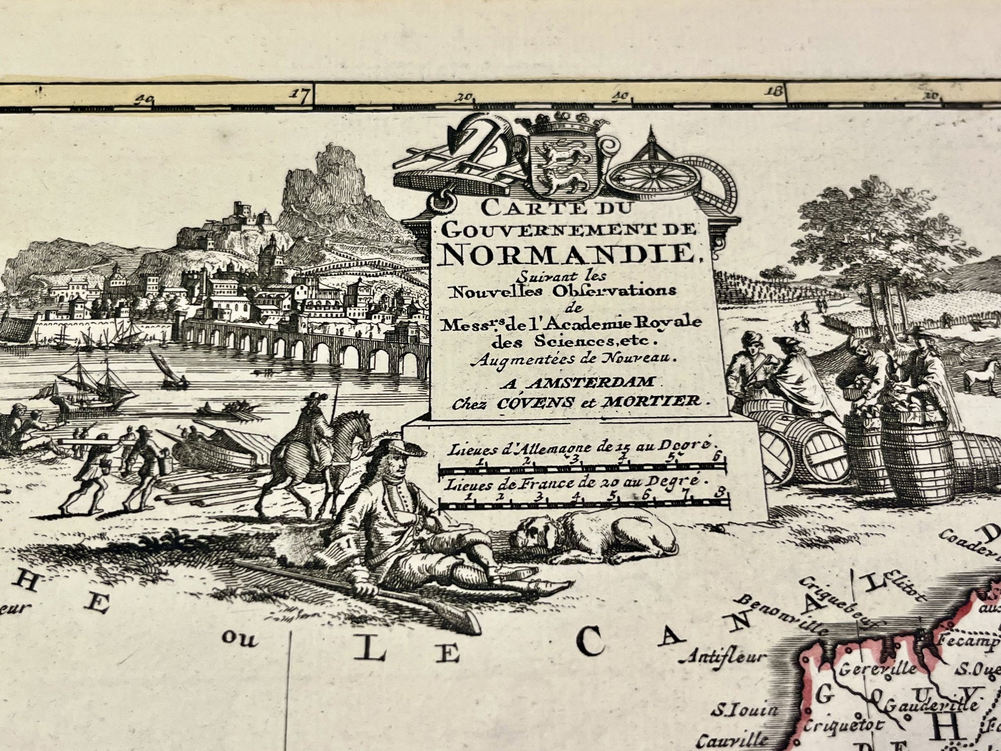 Carte ancienne Normandie par van der Aa