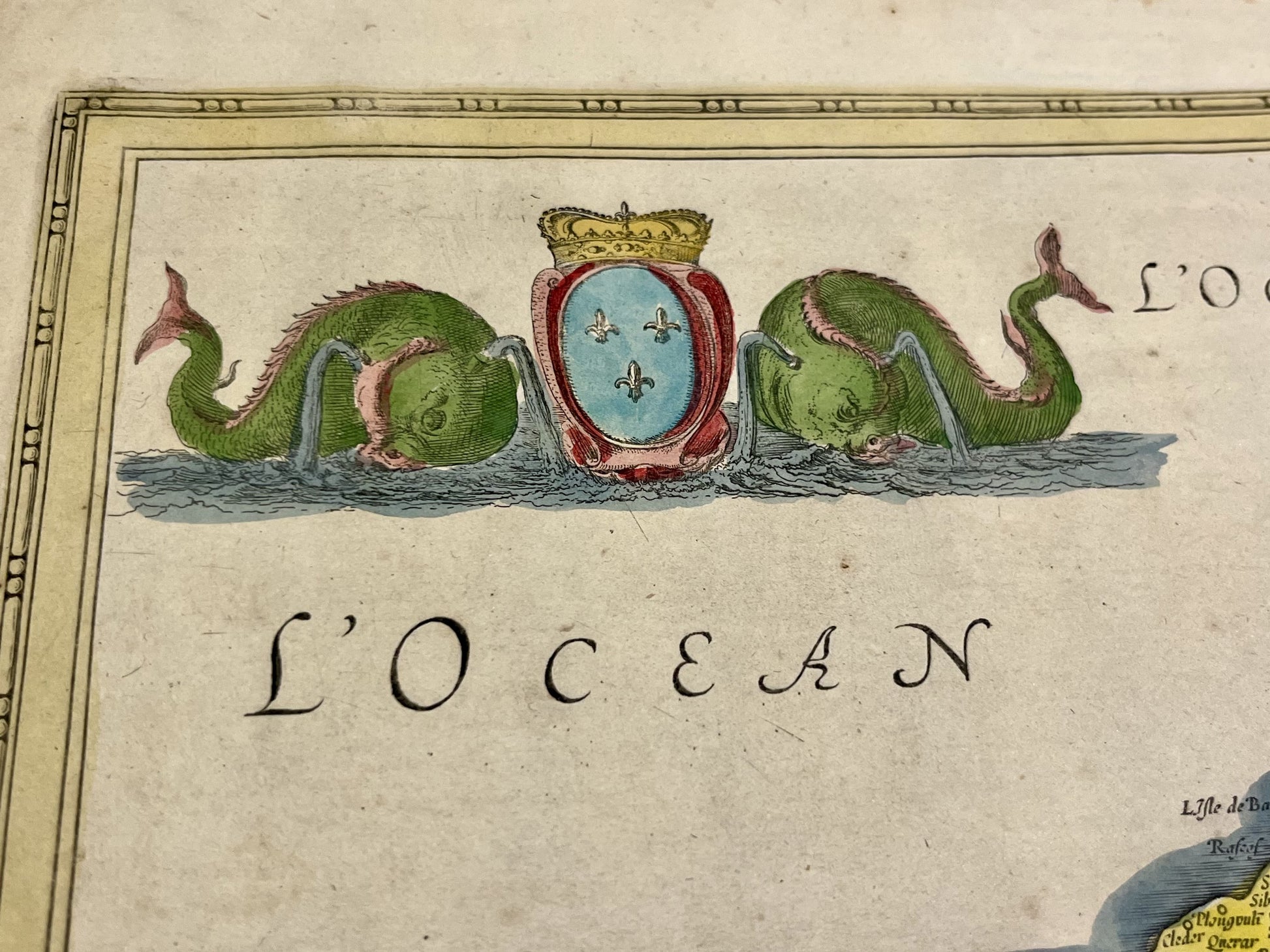 Carte ancienne Ocean Atlantique Bretagne