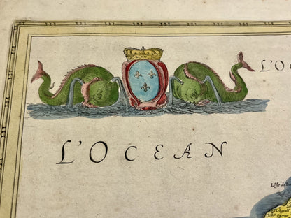 Carte ancienne Ocean Atlantique Bretagne