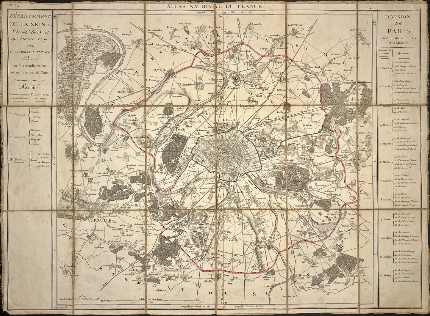 Carte ancienne Paris par Chanlaire