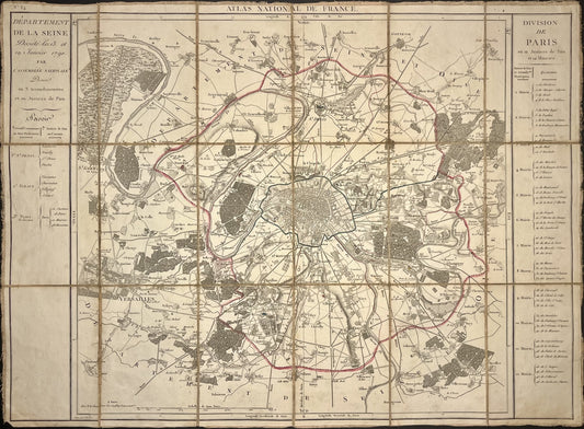 Carte ancienne Paris par Chanlaire